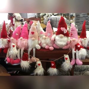 8 valentines day gnomes and 1 valentines day gnome garland